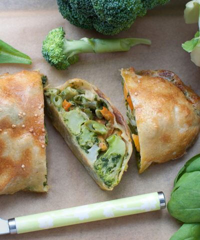 Strudel stuffed with vegetables